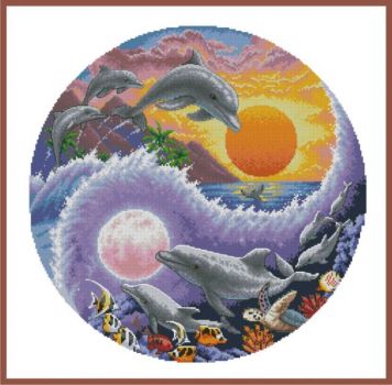 Sun and Moon Dolphins 35140 / Солнечный и лунный дельфины