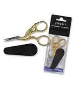 Gingher Gold-handled Stork Embroidery Scissors / Ножницы-цапельки золотого цвета фирмы Зингер
