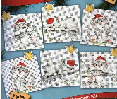 Christmas Cats Ornaments 1684 / Орнаменты Рождественские котята