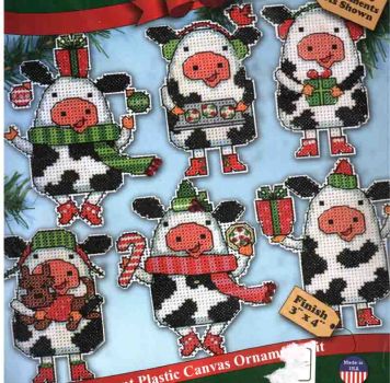 Christmas Cows Ornaments 1695 / Орнаменты Рождественские коровы