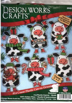 Christmas Cows Ornaments 1695 / Орнаменты Рождественские коровы