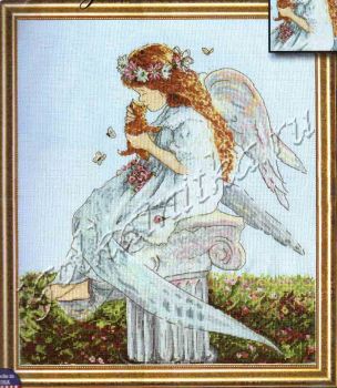 Angel with kitten 2869 / Ангел с котенком