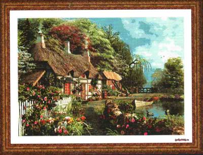 Riverside Home in Bloom 20887 / Цветение около реки