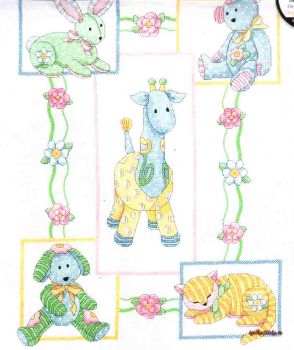 Babys Friends Quilt 73067 / Детское одеяло Друзья малыша