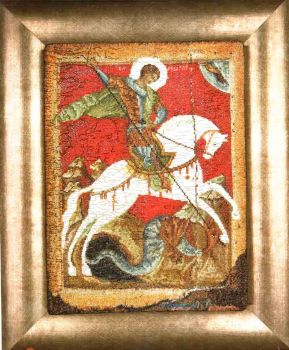Icon St. George and the Dragon 498A / Икона Георгия Победоносца и дракона