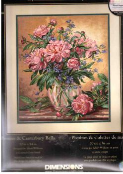 Peonies and Canterbury Bells 35211 / Пионы и колокольчики