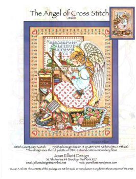 The Angel of Cross Stitch  JE200  / Ангел вышивки крестом (схема)
