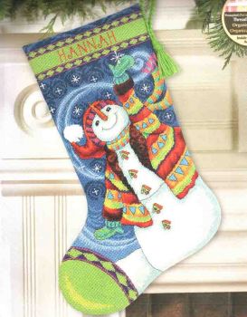 Happy Snowman Stocking 71-09143 / Сапожок Счастливый снеговичок