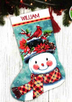 Seasonal Snowman Stocking 71-09159 / Сапожок Сезонный снеговик
