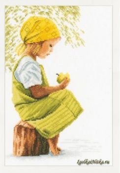 Girl with apple 21200 / Девочка с яблоком