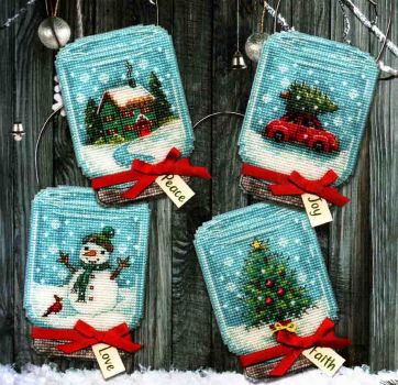 Vintage Jar Ornaments 70-08997 / Орнаменты Старинные украшения для баночек