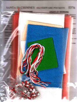 Santa in Chimney Silverware Pockets 5376 / Карманы в виде санты в дымоходе для сервировки стола