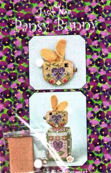 Pansy Rose Cube & Embellishments JN322 / Кролик и кубик с анютиными глазками  (схемы и составляющие)