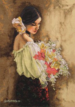 Woman with Bouquet 70-35274 / Дама с букетом