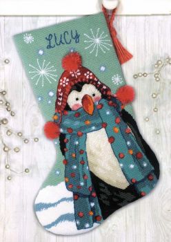 Fuzzy Penguin Stocking 71-09160 / Сапожок Пушистый пингвин