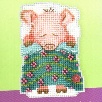Pig in a Blanket MH18-2211 / Свинка под одеялом (магнит)
