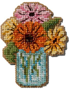 Mason Jar Bouquet MH18-2511 / Букет в стеклянной банке (магнит)