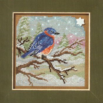Snowy Bluebird MH14-2534 / Снежная синяя птица