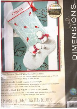 Snow Bears Stocking 70-08902 / Сапожок Снежные медведи