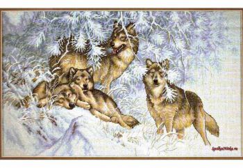 Wintertime Wolves 35227 / Волки зимой