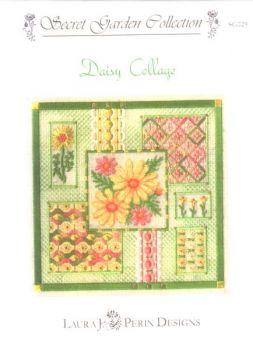 Daisy Collage  FB44 SG029 / Коллаж из ромашек (с основой)