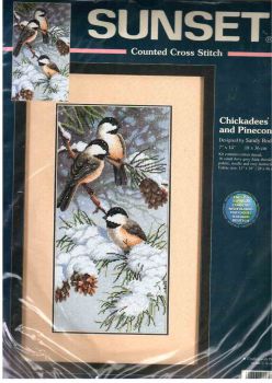 Chickadees and Pinecones 13673 / Синицы и Шишки