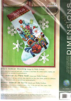 Santa's Sidecar Stocking 70-08867 / Сапожок Мотоцикл Санты