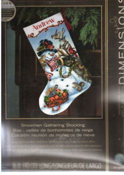 Snowman Gathering Stocking 70-08866 / Сапожок Совещание со Снеговиком
