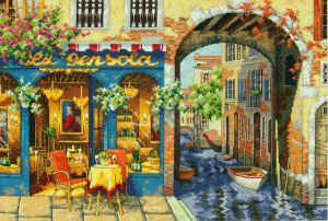 Charming Waterway 70-35306 / Очаровательное кафе возле воды