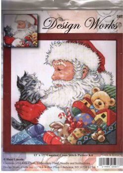 Santa With Kitten 5977 / Санта с Котёнком