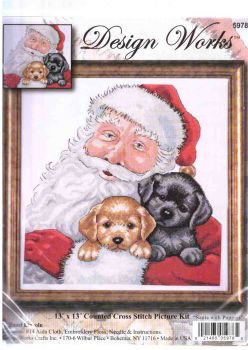 Santa With Puppies 5978 / Санта с Щенками