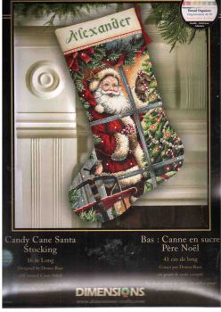 Candy Cane Santa Stocking 08778 / Сапожок Конфетка Санты