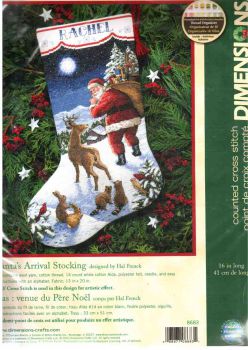 Santa s Arrival Stocking 8683 / Сапожок Приезд Санты