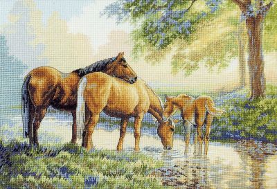 Horses by a Stream 35174 / Лошади у воды
