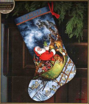 Santa's Flight stocking 70-08923 / Сапожок Полёт Санты
