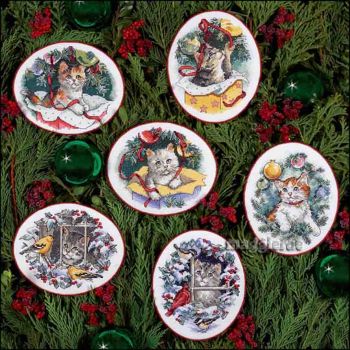 Kitty Keepsake Ornaments 8730 / Новогодние Украшения с Котятами