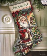 Candy Cane Santa Stocking 8778 / Сапожок Конфетка Санты (США)