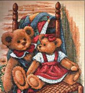 Teddies On Quilt 35103 / Мишки на Одеяле