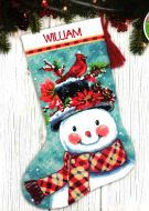Seasonal Snowman Stocking 71-09159 / Сапожок Сезонный снеговик