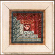 Log Cabin Quilt MH14-1203 / Стеганое одеяло из бревенчатой хижины