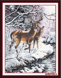 Creekside Deer 35182 / Олени у ручья