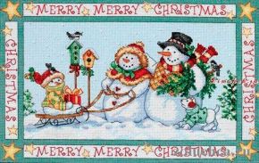 Snow Family Christmas 08760 / Семейное рождество снеговиков
